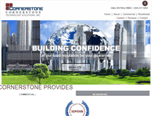 Tablet Screenshot of cornerstonealarms.com